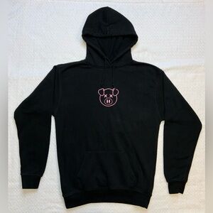 Shane Dawson Black Pullover Hoodie Pink Embroidered Pig Logo